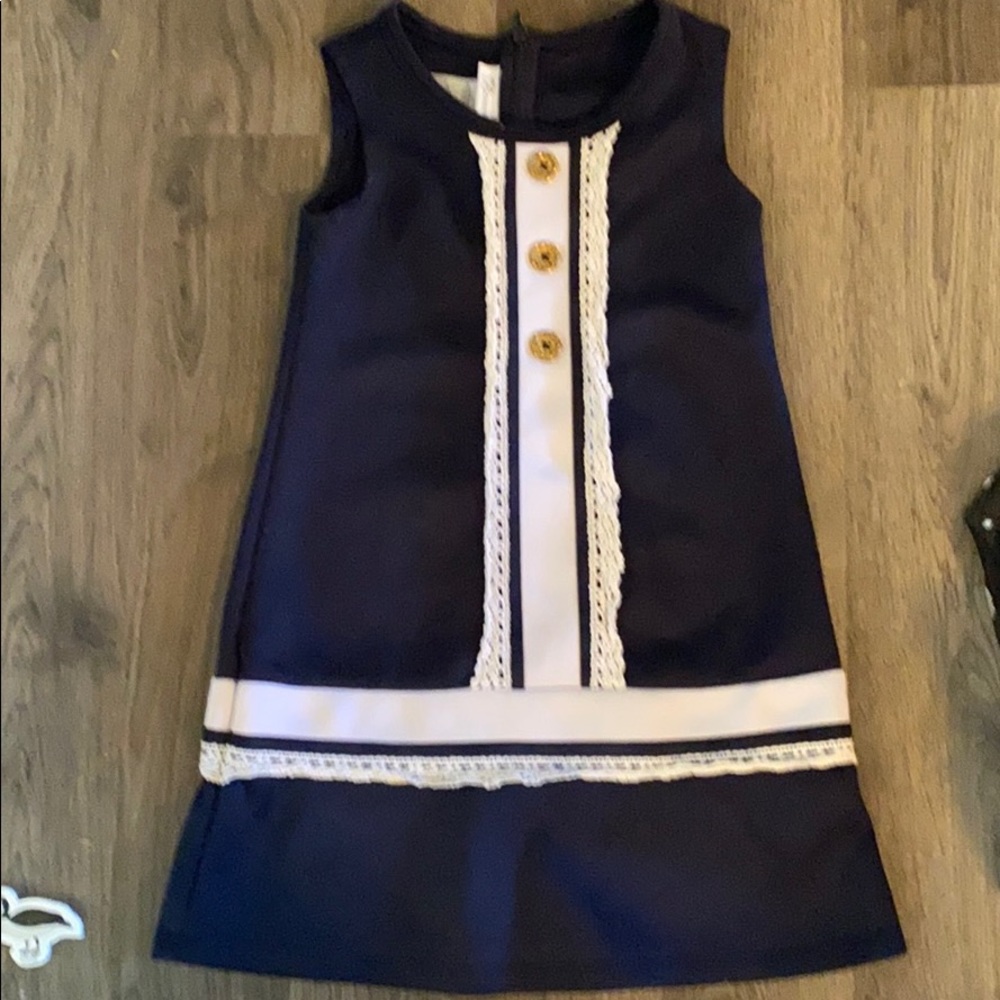 Navy Blue Bonnie Jean Shift Dress